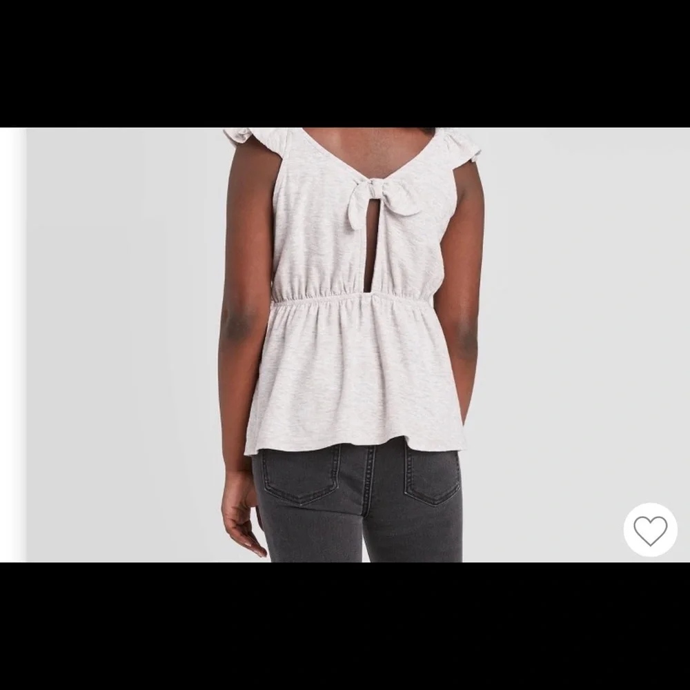Girls’ Tie-Back Peplum‎ Tank Top
